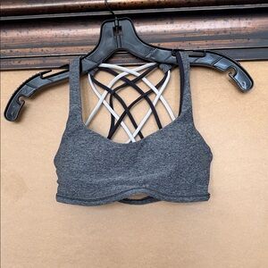 Lululemon Athletica Charcoal Strappy Sports Bra